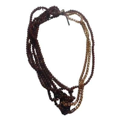 Pre-owned Angel Schlesser Necklace In Brown