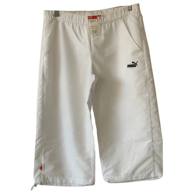 Pre-owned Puma Trousers In White