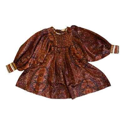 Pre-owned By Timo Mini Dress In Brown