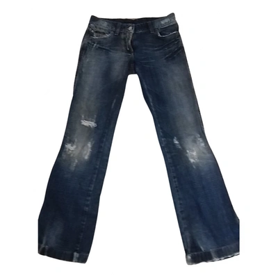 Pre-owned Dolce & Gabbana Straight Pants In Blue