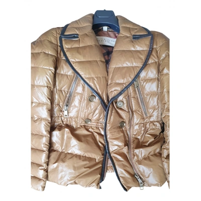 Pre-owned Burberry Leather Puffer In Brown