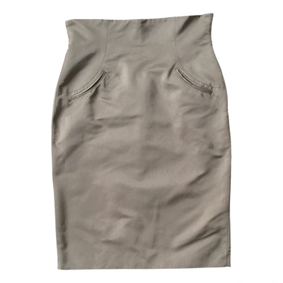 Pre-owned Hoss Intropia Mid-length Skirt In Khaki