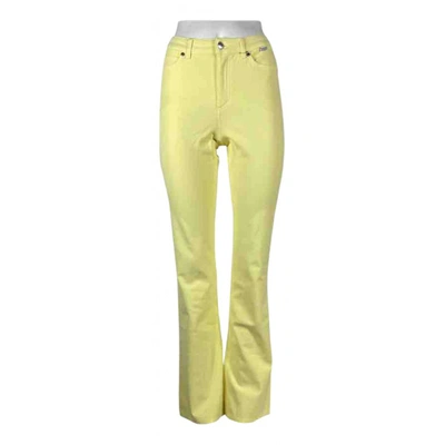 Pre-owned Escada Straight Jeans In Yellow
