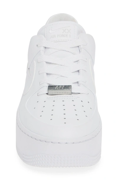 Nike Air Force 1 Sage Low Platform Sneaker In White/ White/ White