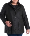 BARBOUR WOMEN'S PLUS SIZE CLASSIC BEADNELL WAXED COTTON RAINCOAT