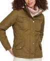Barbour Millfire Hooded Quilted Jacket In Olive