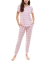 ROUDELAIN V-NECK T-SHIRT & JOGGER PANTS PAJAMA SET