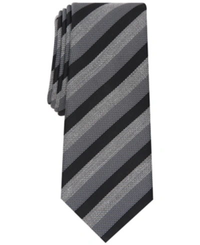 Alfani Men's Pierrard Stripe Tie, Created For Macy's In Black
