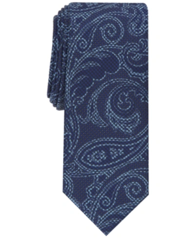 Alfani Men's Rayner Paisley Tie, Created For Macy's In Navy