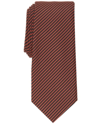 Alfani Men's Ciley Stripe Tie, Created For Macy's In Cognac