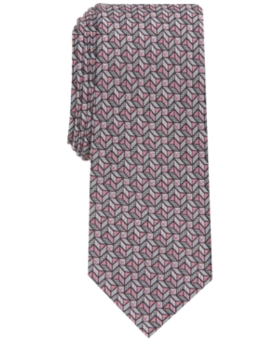 Alfani Men's Coen Geo Tie, Created For Macy's In Rose