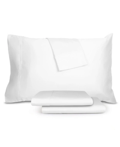 Sharper Image Cool Comfort 750 Thread Count 4 Piece Queen Extra Deep Sheet Set Bedding In White