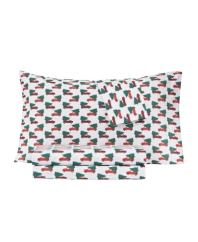 Jessica Sanders Holiday Microfiber 4 Pc King Sheet Set Bedding In Tis The Season
