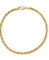 Macy's Rope Link Chain Bracelet In 14k Gold In Yellow Gold