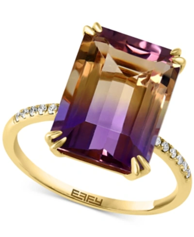 Effy Collection Effy Ametrine (9-5/8 Ct. T.w.) & Diamond (1/20 Ct. T.w.) Ring In 14k Gold