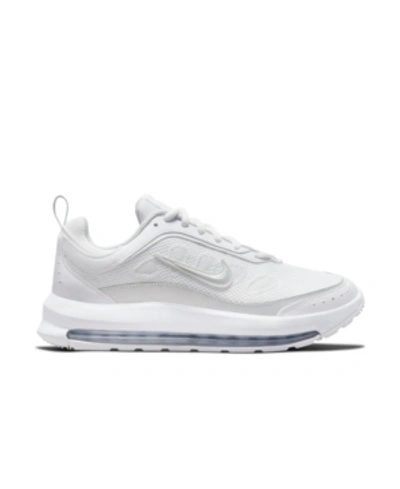Nike Women's Air Max Ap Casual Sneakers From Finish Line In White, Silver-tone