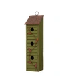 Glitzhome Distressed Window Shutters Birdhouse, 18'' In Green