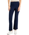 Style & Co Petite Tummy-control Bootcut Yoga Pants, Created For Macy's In Industrial Blue