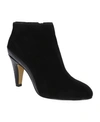 Bella Vita Brennan Womens Leather Embossed Ankle Boots In Black Kid Suede Leather