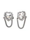 ALESSANDRA RICH CRYSTAL-EMBELLISHED HEART EARRINGS,FABA2375J024CS