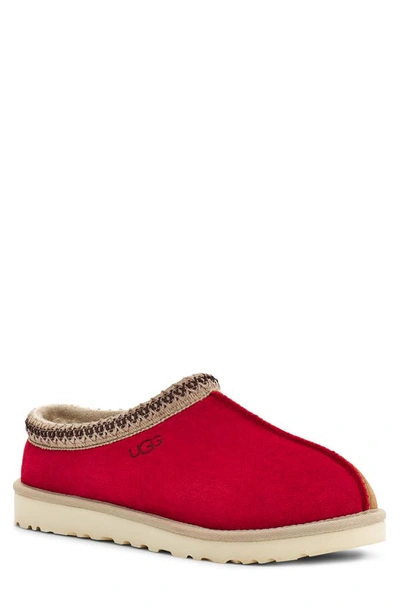 Ugg Men's Tasman Mashup Suede Slippers In Chestnut/red