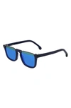 Paul Smith Belmont 50mm Rectangle Sunglasses In Deep Navy