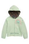 Peek Aren't You Curious X The Nature Conservancy Kids' Forest Reversible Knit Jacket In Green