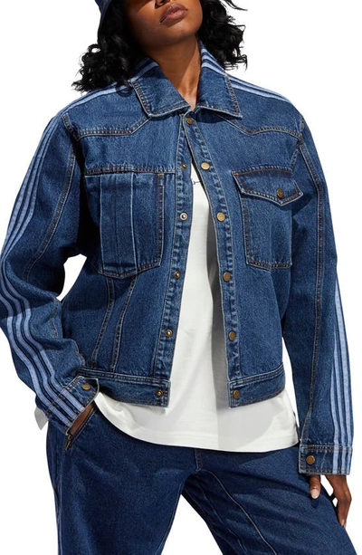 Adidas X Ivy Park Denim Jacket In Dark Denim | ModeSens