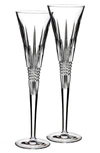 Waterford Lismore Diamond Toasting Flute, Set Of 2 In Clear