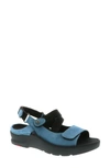 Wolky Lisse Slingback Sandal In Blue Antique Nubuck Leather