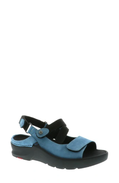 Wolky Lisse Slingback Sandal In Blue