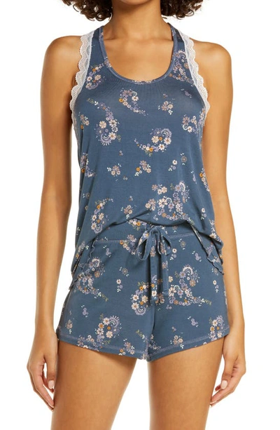 Honeydew Intimates All American Sleep Top & Shorts Set In Night Mist Floral