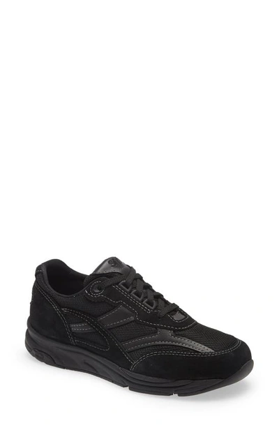 Sas Tour Mesh Trainer In Black Leather