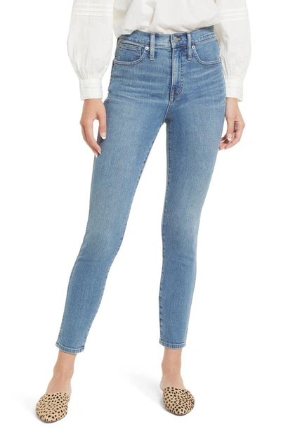 Madewell 10-inch High Waist Summerweight Skinny Crop Jeans In Vintage Wash Blue