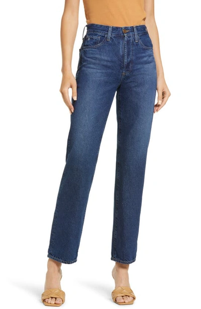 Ag The Jean Of Tomorrow Alexxis High Waist Straight Leg Jeans In Blue