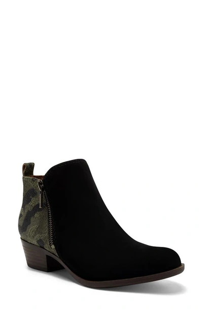 Lucky Brand Basel Bootie In Black/ Camo