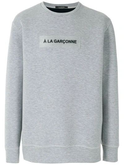 À La Garçonne Neoprene 圆领卫衣 In Grau