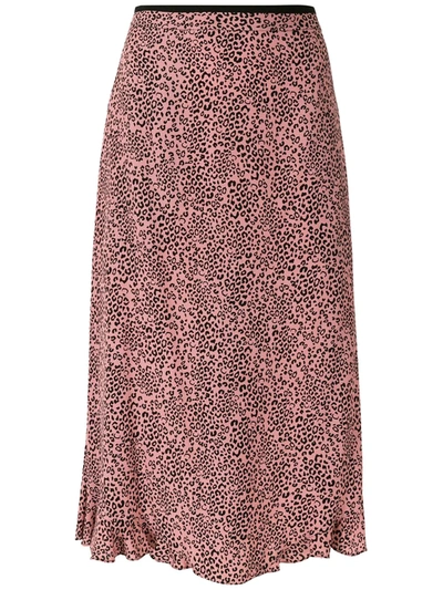 À La Garçonne High-rise Flared Skirt In Rosa
