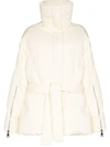 Khrisjoy Icon Belted-waist Puffer Jacket In Nude
