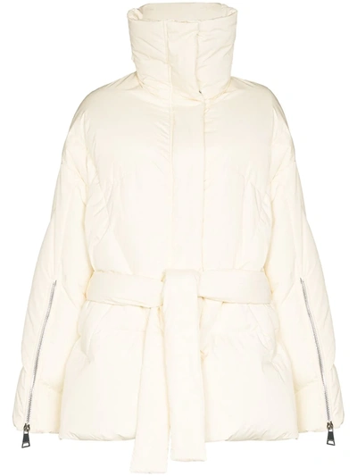 Khrisjoy Icon Belted-waist Puffer Jacket In White