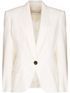 Alexandre Vauthier White Padded-shoulder Single-breasted Blazer In Weiss