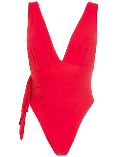 Clube Bossa Unika High-leg Swimsuit In Rot