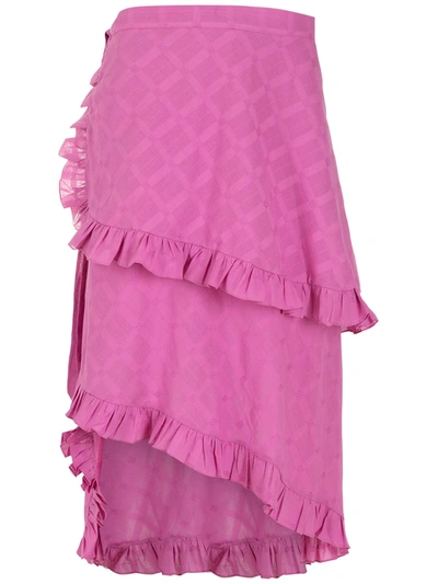 Clube Bossa Feine Wrap Skirt In Rosa