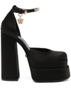 Versace Aevitas Patent Crystal Medusa Platform In Schwarz