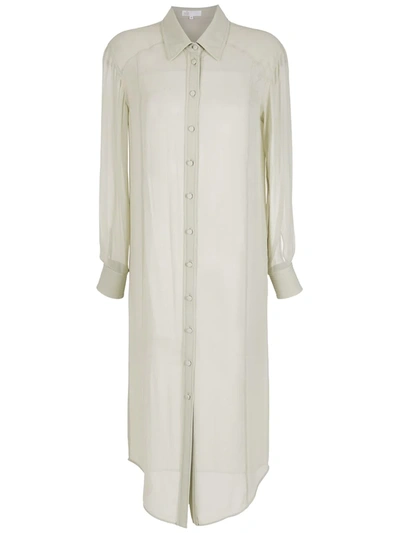 Nk Larissa Point-collar Shirt Dress In Grün