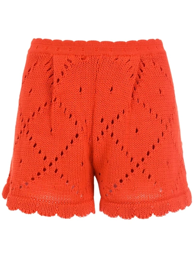 Nk Diamond Mel Jacquard Shorts In Orange