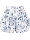 Macgraw Story Porcelain Print Shorts In Weiss
