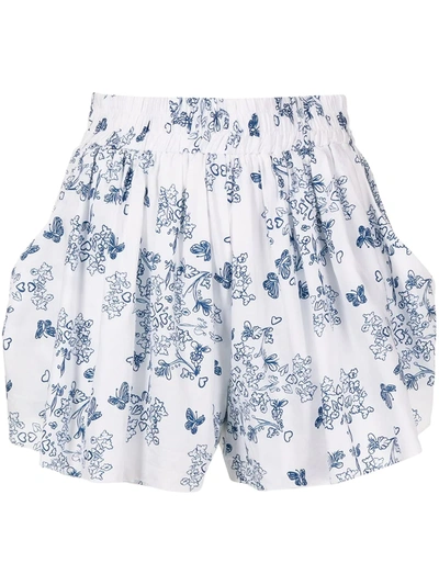 Macgraw Story Porcelain Print Shorts In Weiss