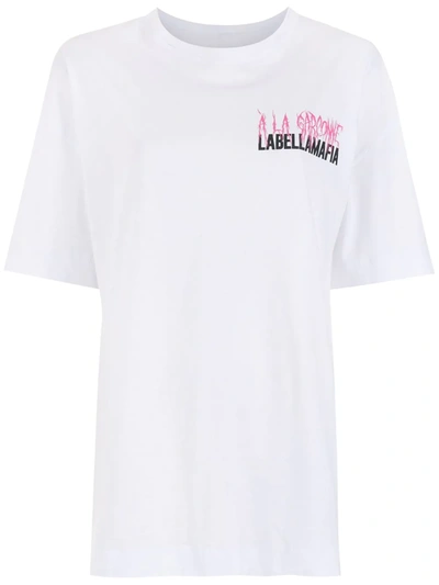 À La Garçonne Logos  + Labellamafia Oversized T-shirt In White