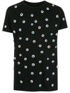 Amir Slama Eyes-print Cotton T-shirt In Schwarz
